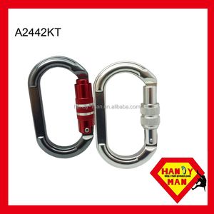 2442SG <b>Galvanized</b> Steel <b>Screw</b> Gate Carabiner CE EN362 22kN Industrial - Product Image 2