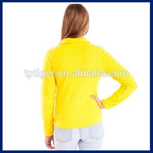 el último 2015 estilo amarillo cálido de <span class=keywords><strong>la</strong></span> mujer de <span class=keywords><strong>manga</strong></span> larga chaqueta de paño grueso y suave - Product Image 2