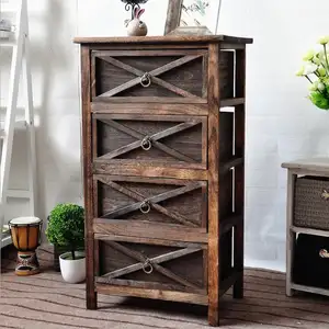 Unvollendete Möbel Wicker Side Holz Rattan Eck schrank