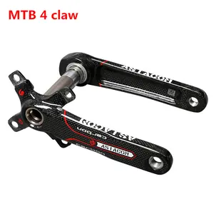 Penuh Serat Karbon Bersepeda Engkol Sepeda MTB Road Sepeda Crankset Panjang 170/175Mm Ultra Ringan Sepeda Gunung Bagian