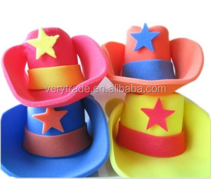 Cappelli da cowboy e da cowgirl divertenti in spugna per feste di Carnevale - Product Image 2