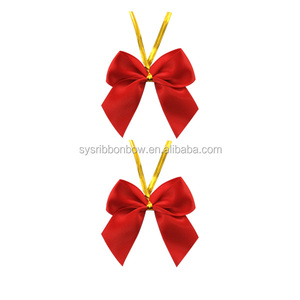 Arbre de noël rouge grand velours rubans et arcs - Product Image 4
