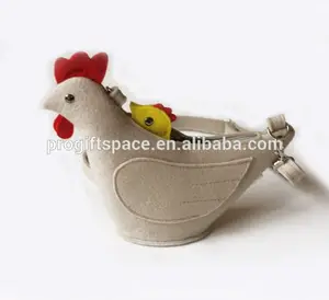 2024 Venta caliente pollo monedero fieltro niños pequeño bolso monedero hecho en China