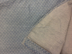 Mens DENIM impreso camisa de manga corta para con deshilachada Nd04 - Product Image 2