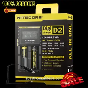 Nitecore d2 dijital akıllı şarj şarj edilebilir li-ion 18650 17650 17670 RCR123A 16340 14500 AA AAA pil araç şarj