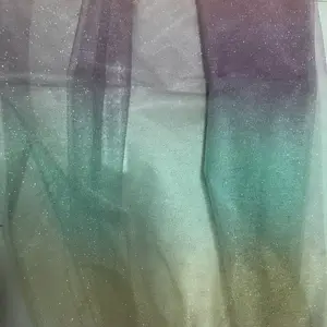 Mode fantaisie en gros nouveau tissu à paillettes paillettes Tulle paillettes Arco Iris tissu en Stock