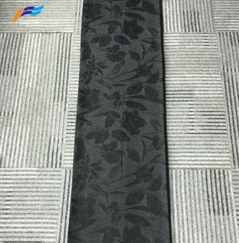 Poliéster tecido jacquard de rayon marvijet para formal preto
