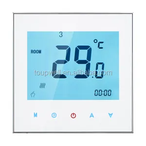 RS485 Network Function Touch Screen Airconditioning Rrogrammable Room Thermostat