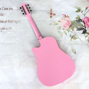 Cute pink <span class=keywords><strong>chitarra</strong></span> per i bambini delle signore delle donne 38 pollice tiglio pratica <span class=keywords><strong>chitarra</strong></span> - Product Image 5