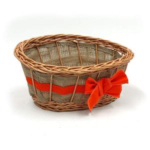 Piccolo Cesto Regalo Natalizio Vuoto <span class=keywords><strong>in</strong></span> <span class=keywords><strong>Vimini</strong></span> con Nastro - Product Image 3