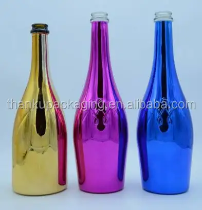 Luxe electroplated gold roze fles champagne wijn 750 ml custom
