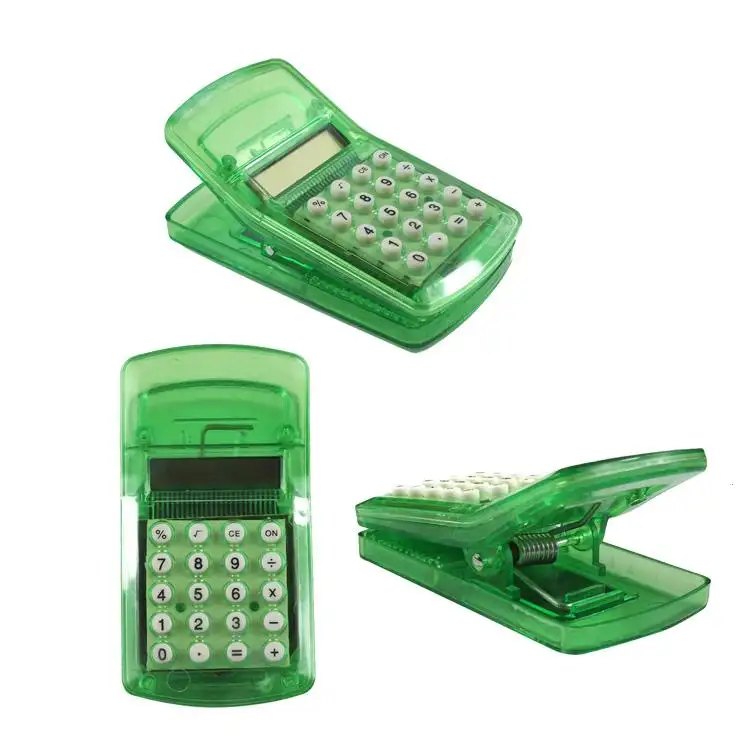 Kleurrijke Gift Calculator Pocket Mini Clip Rekenmachine
