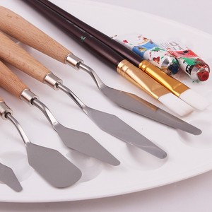 Chất lượng cao 5-mảnh gỗ Xử lý kim loại bảng sơn dao sồi gỗ thép và bán buôn Acrylic chất liệu bộ nghệ thuật - Product Image 2