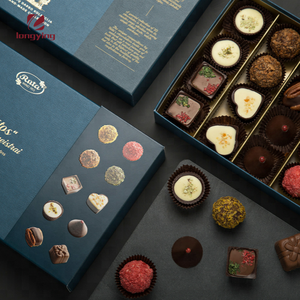 Su misura di alta qualità fatti a mano cassetto scatola di cartone belga di cioccolato con 24 pz/30 pz per scatole di cioccolatini candy - Product Image 2
