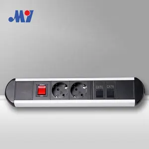 2 stopcontact RJ45 jack desktop socket outlet