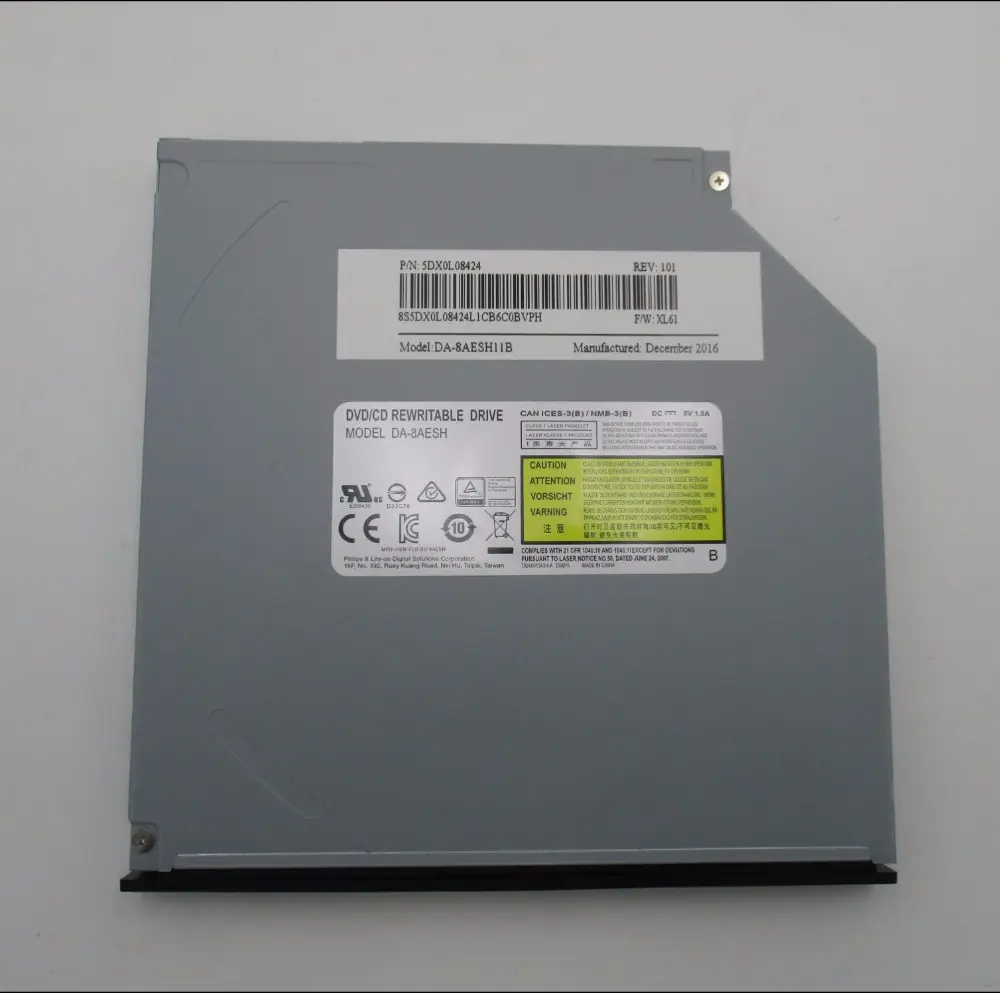 Original new laptop dvdrw dvd superdrive da-8aesh 5dx0l08424 for lenovo