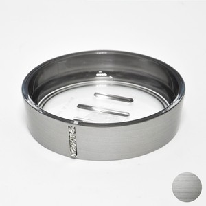 Rhinestone Decoratopn 4 pcs Silver Bathroom Accessory Kit - Product Image 5