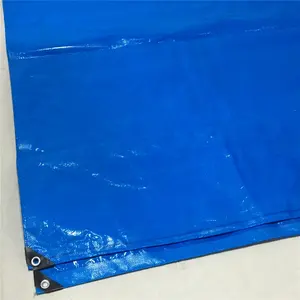 Lona impermeable de plástico azul para coche y camión, lona de PE con tratamiento UV