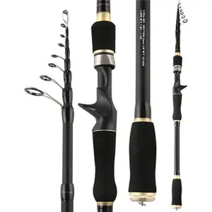 Wholesale Carbon Telescopic Fishing Rod 1.8m-3.6m Casting Spinning Rod Travel Rod 12-25LB Fishing