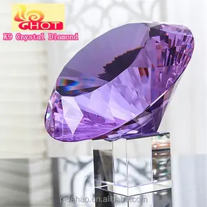 Noblest Decorative Purple K9 Crystal Glass Diamond for Lovers Gift