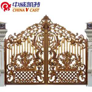 High-end hotel cast aluminum door gate iron last main gate designs