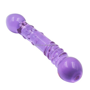Mooie Paars Dual Uiteinden Grote Lange Glas Massager <span class=keywords><strong>Dildo</strong></span> - Product Image 3