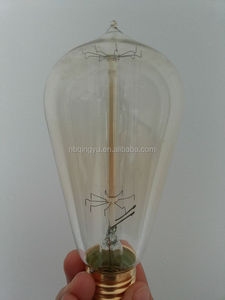 Bombilla Vintage de Filamento Doble con Base de Latón Incandescente, 220V E27 <span class=keywords><strong>Edison</strong></span> ST58 para Decoración de Cafeterías - Product Image 5