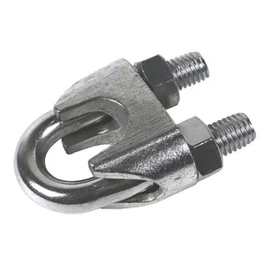 Wire Rope Clamps Stainless Steel DIN741 Wire Rope Clips Cleats JIS Type SS Cable Clamp Galvanized Fitting For Rigging Lift Rods