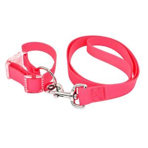2019 trending pet product high quality waterproof dog leash and collar with TPU coafed nylon webbing