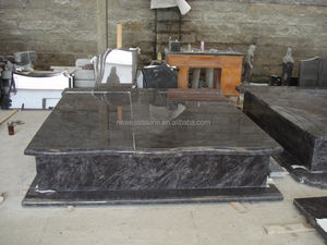 Синий двойной большой гранитный памятник Bahama, надгробие - Product Image 3