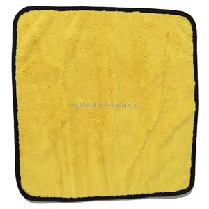 Wholesale Banding Edge Kitchen Auto Detailing Buffing Car Wash Towel 16 × 16 380GSM All Purpose Microfiber Cleaning Cloth Car
