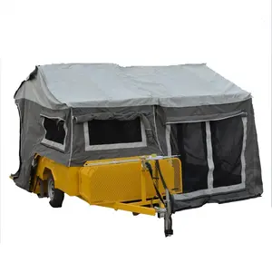 Reboque portátil para acampamento atv, pequeno com barraca de reboque para acampamento
