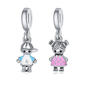 Amuletos de Plata de Ley 925 personalizados 'I Love Mom Dad' con bonitos colgantes chapados en rodio para niños y niñas, joyería, regalo perfecto - Product Image 6
