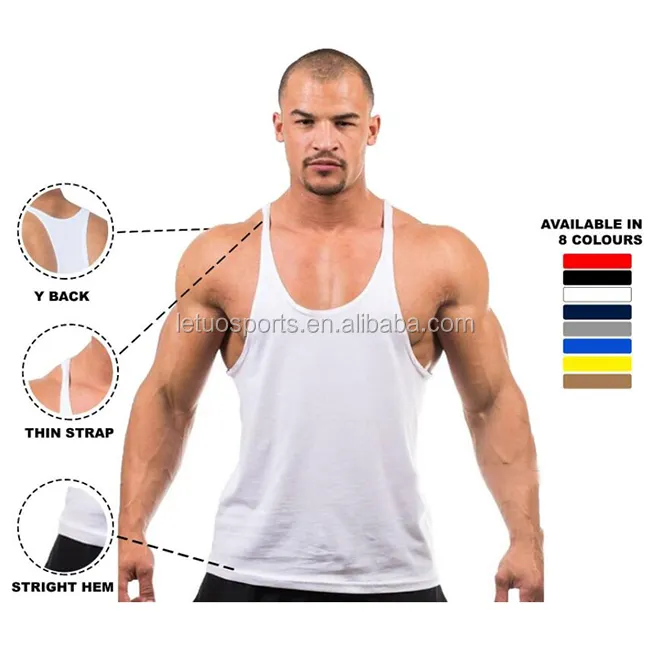 Gym heiße neue Produkte für tragen hochwertige Baumwolle Blank Slim Fit Großhandel Männer Stringer Tanktops