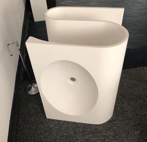 Material de superficie sólida capa de <span class=keywords><strong>Gel</strong></span> fregadero de <span class=keywords><strong>encimera</strong></span> redondo de resina Precio de lavabo de lavado a mano, fregadero de lavado, lavabo de lavado de mesa - Product Image 4