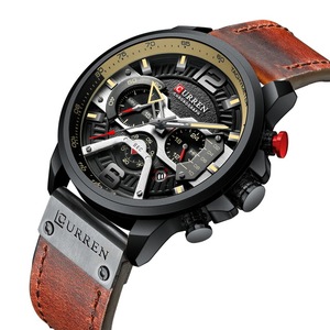 Montres pour hommes Curren, livraison gratuite, marque haut de gamme, montre chronographe de luxe, cuir, étanche, montre de sport pour hommes, montre-bracelet masculine - Product Image 4