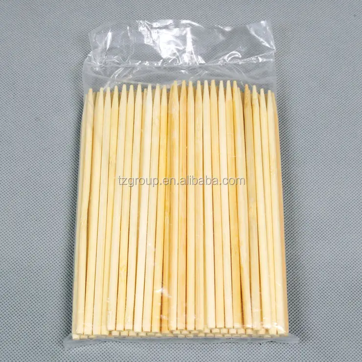 Venta caliente de la fábrica de barbacoa palos de bambú Natural de alta calidad desechables brocheta de bambú para barbacoa