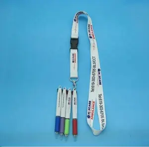 Ballpoint pen with lanyard custom print lanyard string ball point pen with lanyard for promotion