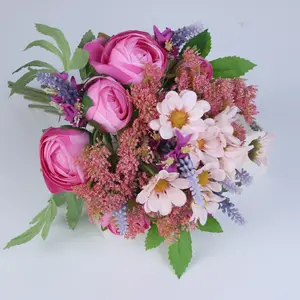 Flores artificiais de peônia, venda quente, decoração de casamento, flor de peônias