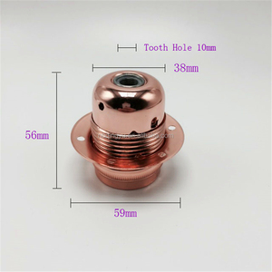 Qingyu cổ điển vít Edison E27 giữ đèn kim loại hợp kim tiêu chuẩn ren mạ 110-240V đèn ổ cắm - Product Image 2