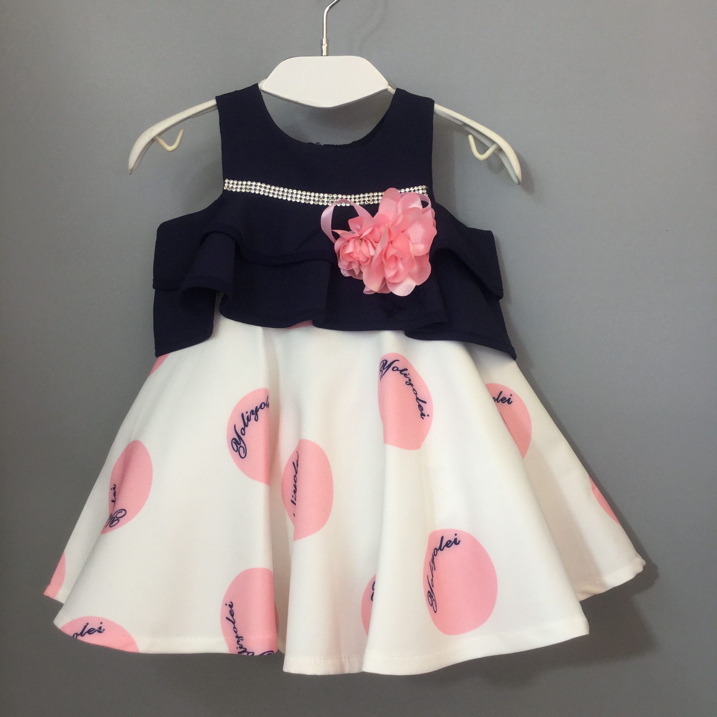 Цельное платье с цветочным принтом для девочек на вечерние