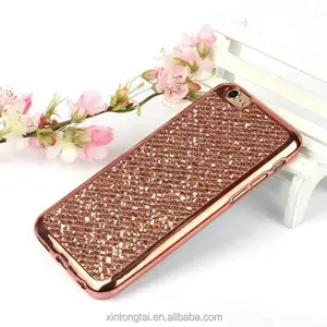 Glitter Rhinestone Bling spiegel telefoon case crystal stone mobiele cover voor iPhone7