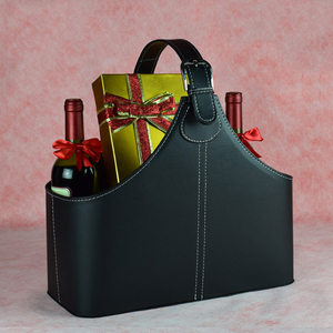 Cesta de Regalo Navideña de Cuero PU de Alta Gama para Alimentos, Proveedor Chino - Product Image 3