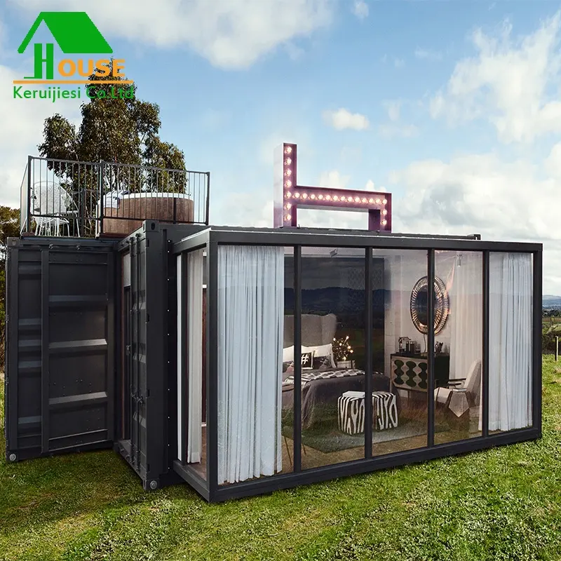 Custom made metal sheet container huis prefab koffie winkel huis mobiele 40ft luxe