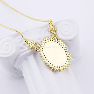 Joyería foxy colgante de la <span class=keywords><strong>Virgen</strong></span> <span class=keywords><strong>Mar</strong></span>ía en chapado de oro 18k - Product Image 6