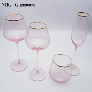 Roze Glaswerk Decoratieve Bruiloft Glaswerk