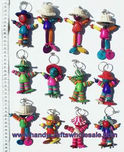 พวงกุญแจแกะสลักมือมนุษย์พร้อมหมวก artesanal ecuadorian tagua Nut Vegetal งาช้างของพืชพร้อมพวงกุญแจลูกปัดสำหรับเป็นของขวัญ - Product Image 2