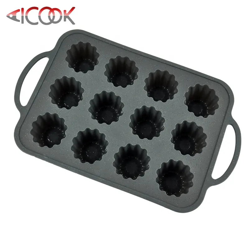 Moules à pâtisserie 12 cavités en silicone pour gelée et pouding Moule en silicone pour canele