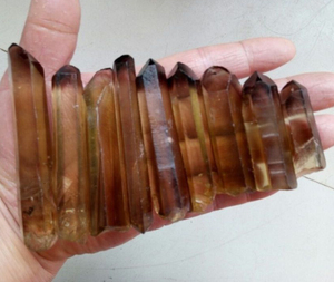 Commercio all'ingrosso naturale citrino affumicato sementi lemuriani di quarzo punto di cristallo esemplare altri oggetti di cristallo - Product Image 1