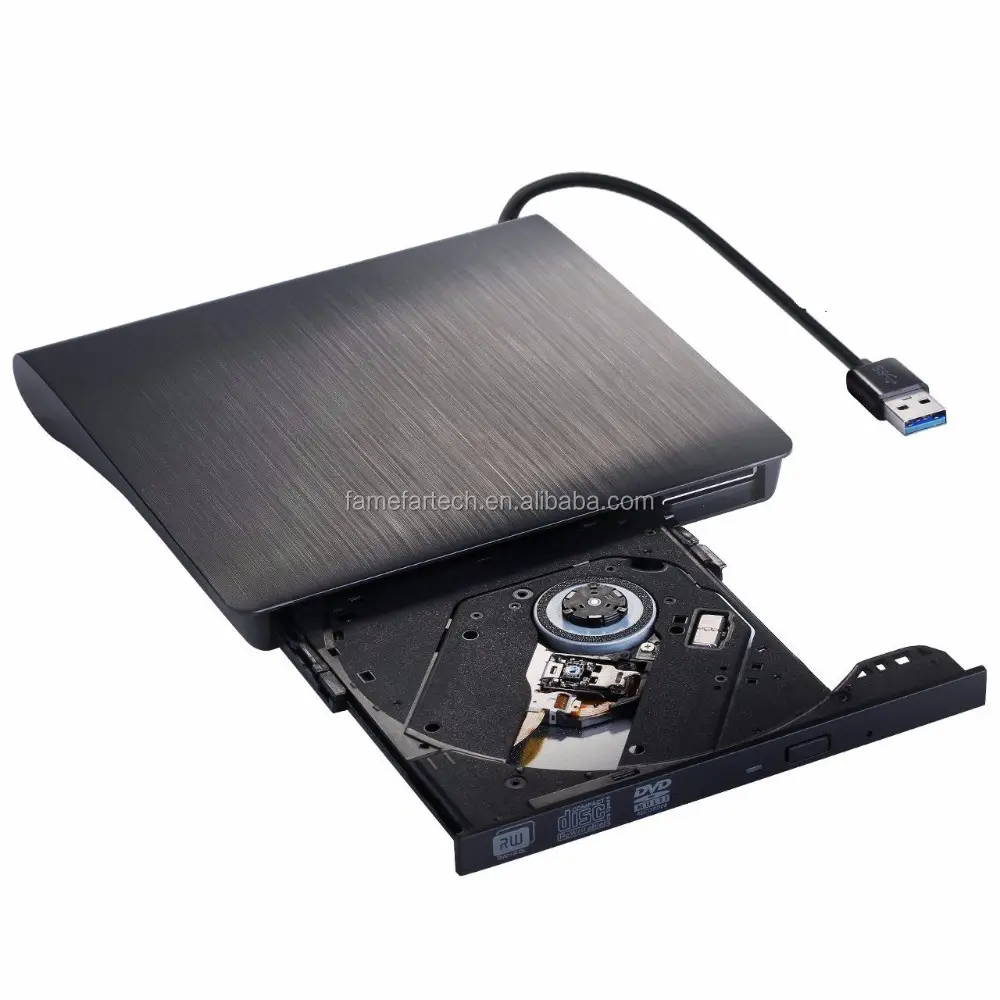 USB 3.0 External DVD/CD Burner Slim Portable Driver dvd rw drive ottico esterno Per MacBook Notebook Desktop Laptop